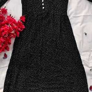 Beautiful Black Polka Dot Gown