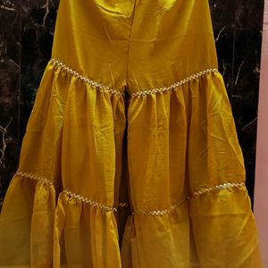 Mustard Sharara Suit Set