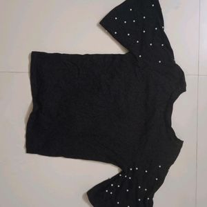 Branded UMM Cute Black Top