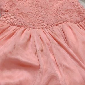 peach frock for girls