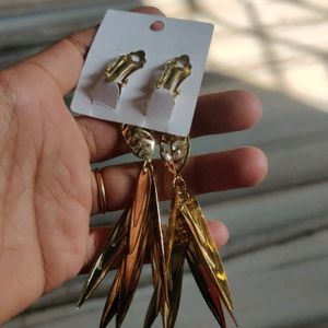 Long Golden Earrings