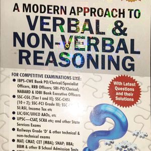 A Modern Approach to Verbal & Non-Verbal Reasoning  for Competitive Examination