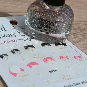 Glitter Nail Polish And Accessory