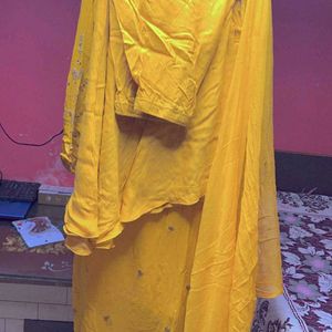 Haldi Ceremony Suit Sets Duppta Sharara Kamiz⭐