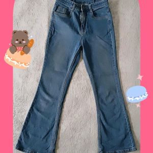 For Short Girls Blue Women Bootcut Jeans