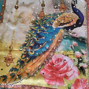 Silk Dupatta With Real Mirror