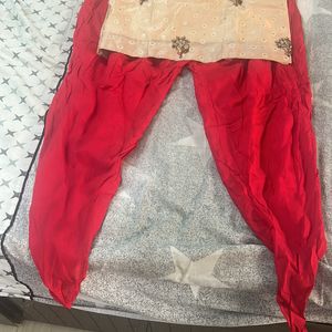 Dhoti Style Silk Blend Suit