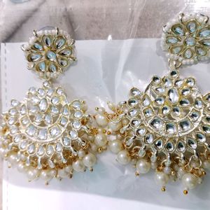 Beautiful Purl Kundan Earrings 😍 book Fast