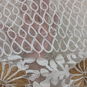 White Cotton Thread Work Net