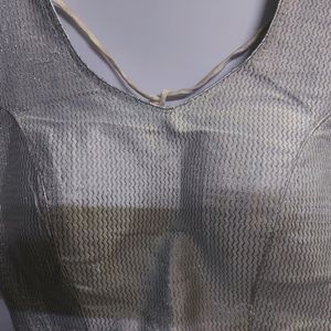 Padded Silver Adjustable Size Blouse