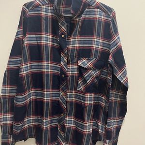 Big size Printed Check shirt