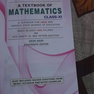 Kc Sinha Class 11 Mathematics English Medium Book