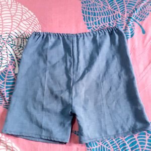 Boys Unisex Blue Shorts Half Pant Casual Daily wea