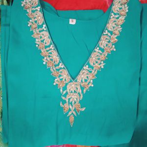 V Neck Trending Kurta Plazo Pant With Dupatta