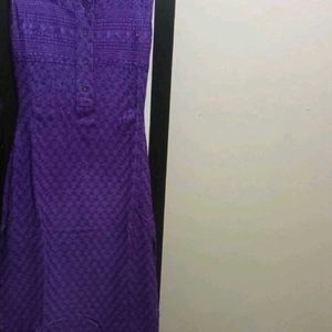 Lavender Chikankari Kurta Set