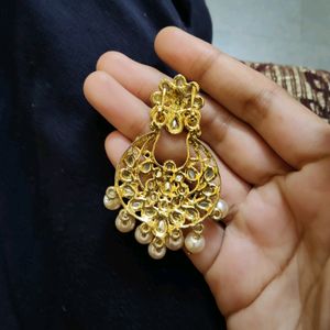 Newly Jhumka With Gold Pleated