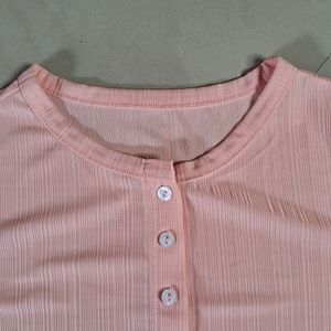 URBANIC Pink Ribbed Top