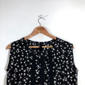 Black Floral Top