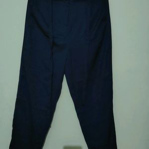 Chemistry Navy Blue Pleated Trousers