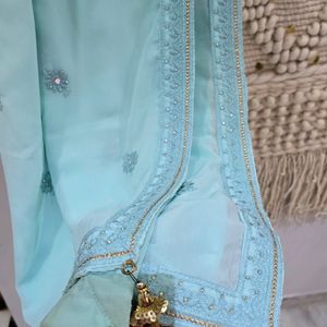 Sky Blue Colour Sharara Set With Duppata