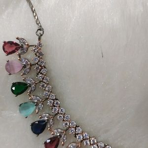 Swarovski Diamond Multicolor Stone necklace