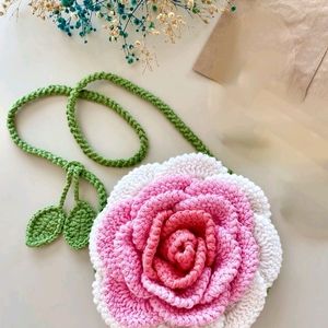 Crochet Rose Sling Bag