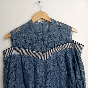 Blue and White Colour Top (Girl's )