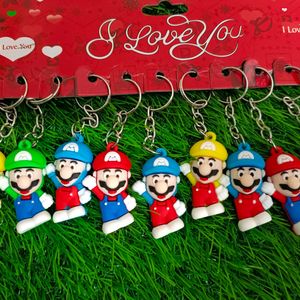 Set Of 12 Super Mario Keychains