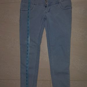 light blue skinny jeans