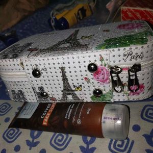 Women Make Up Bag And Face Scrub Free