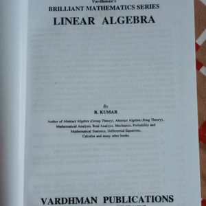 LINEAR ALGEBRA (Mathematics series)