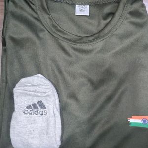 T-shirt Army Sports Full Baju With Free Socks One Pair