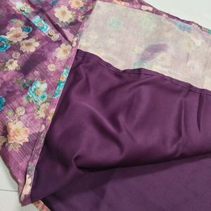 Elegant Purple Kurta Leggings With Dupatta