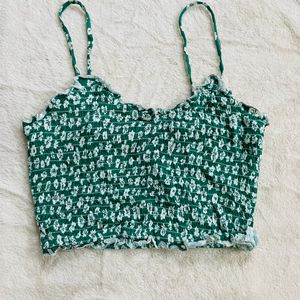 Women Sea Green Floral Top