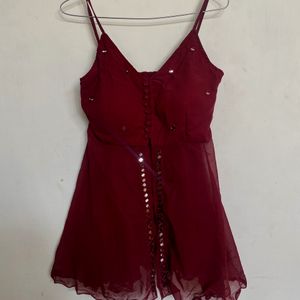 Burgundy Festive Co-ord Set