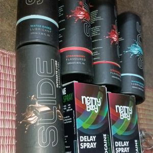 Combo Of 7 Nottyboy Spray And Lubricant For Men