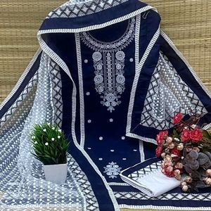 Pure Cotton Karachi Embroidery Work Suit