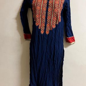 Navy Blue Kurti