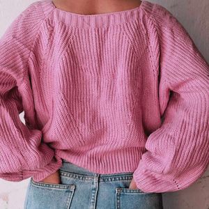 Pink Crop Sweater