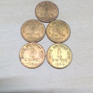 Ek Naya Paisa Unc Condition Set Of 5 Coins