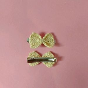 Crochet Bow Hairpins