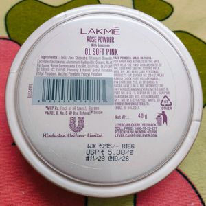 Lakme ROSE POWDER WITH SUNSCREEN