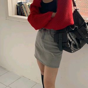 Knitted Red Bolero