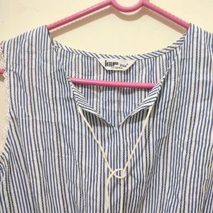 Striped Summer Sleeves Stylish Top For Bust 34&36