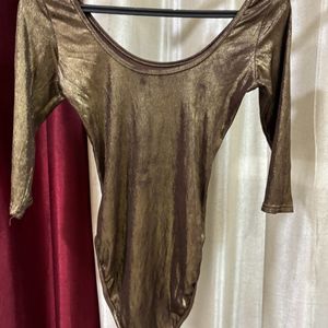 Shinny Golden Bodysuit