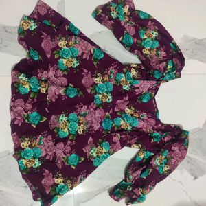 very pretty floral dress for casual or party wear.