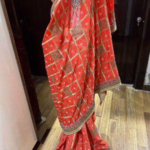 🎊SALE🎊OFFER🎊Orange Saree