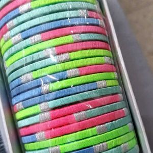 Colourful Thread Work Bangles(24)