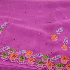 Embroidery  Cutwork Saree