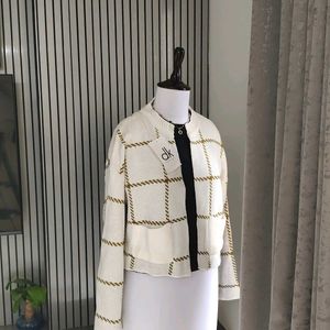 Vintage Checkered Open Front Cardigan